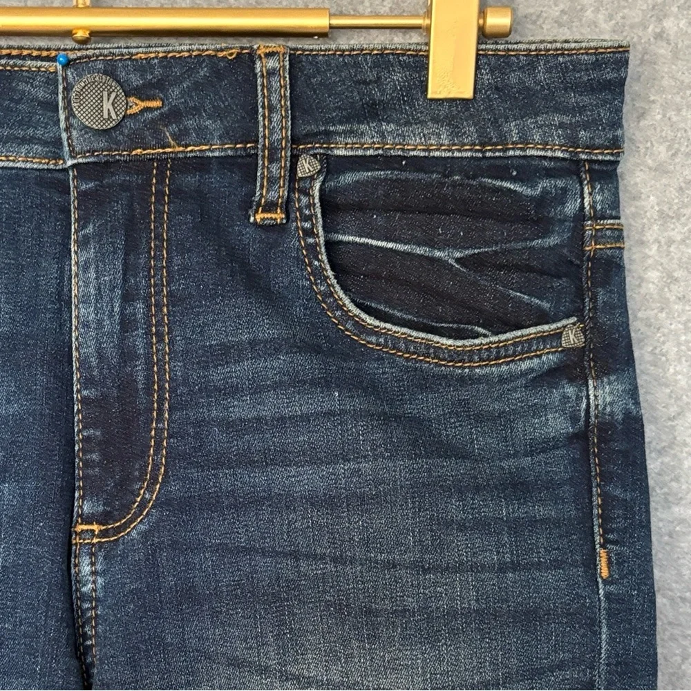 Kut from the Kloth Stella High Rise Flare Jean Pant 4 Dark Base Wash - Picture 8 of 16